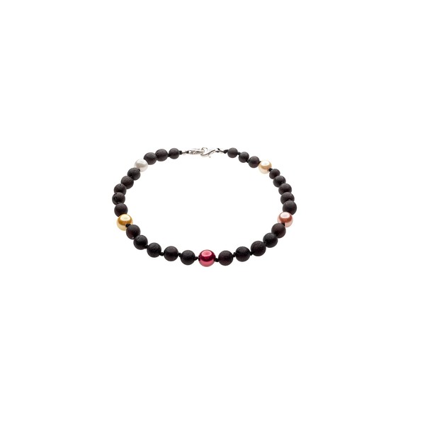 Genuine Amber Anklet From Baltic Sea Made with Unpolished Cherry