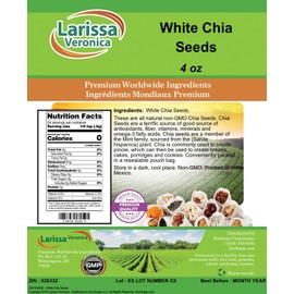 Larissa Veronica White Chia Seeds (4 oz, ZIN: 526332)