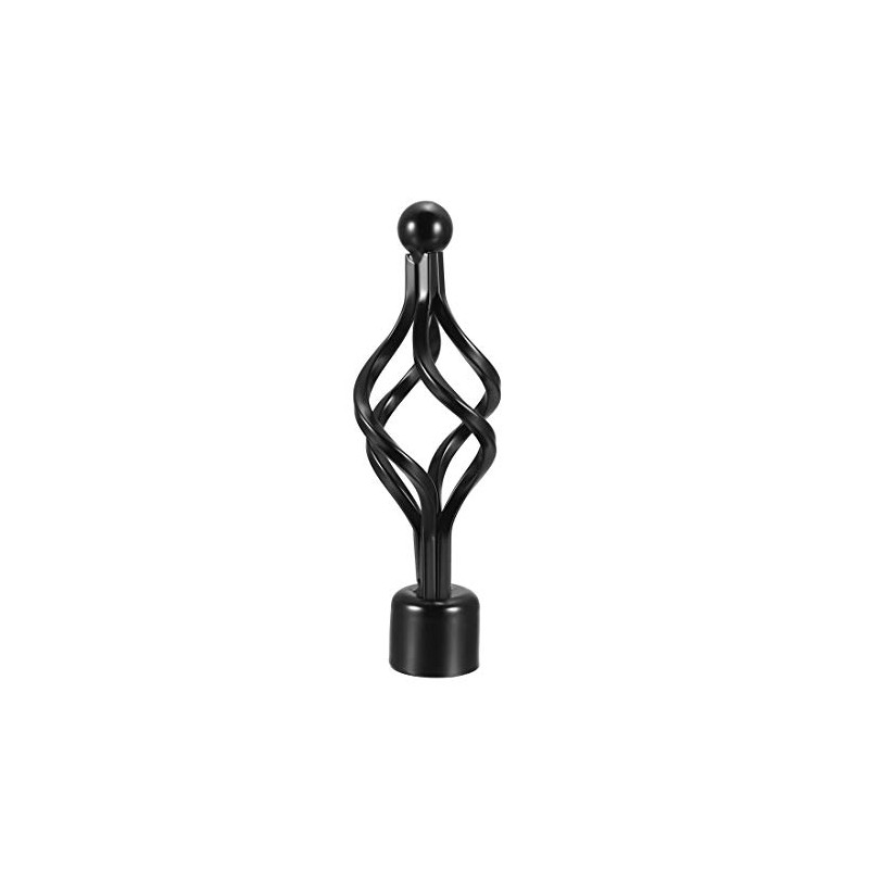 sourcing map Curtain Rod Finials Iron Cap End for 28mm