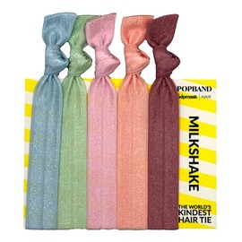 Popmask Milkshake Knot Hair Bands, Stretchy Hair Bobbles in Pastel Colours, Versatile Hair Accesories for Women, 5 Hair Ties