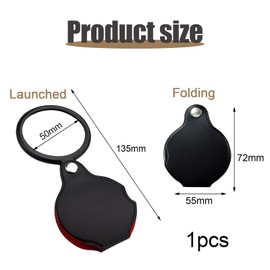 EUYKQNOI Mini Magnifying Glass 8x Pocket Magnifier Foldable Reading Magnifier Portable Magnifying Glass Use Small Magnifying Glass for Reading Books Newspapers Maps Jewellery Repairing Crafts