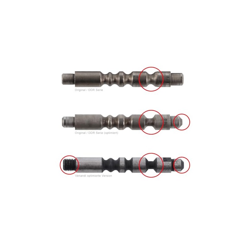 Venandi Motors Gear Shaft, Screwed for M53 S50, SR4-2, KR51/1,