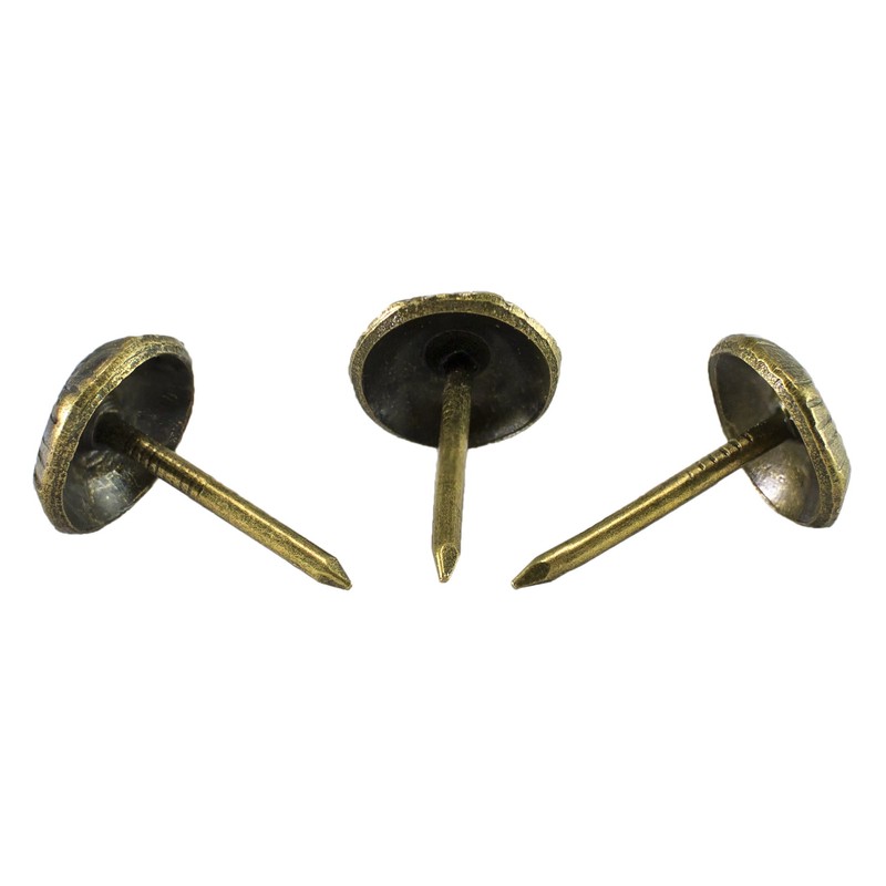 Decotacks Hammered Upholstery Nails/Tacks 7/16" - 100 Pcs [Antique Brass