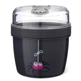 Carl Oscar Nice Cup Small Two-Piece Snack Box Bento Box Lunch Box with Ice Pack Keeps Cool for Several Hours in Grey Includes Cutlery Diameter 11.7 x 12.9 cm 0.6 L + 0.3 L