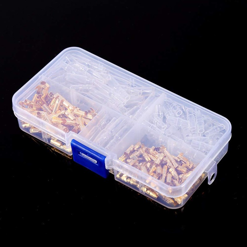 Bullet Connectors, Bullet Terminals, 120pcs Brass 3.5mm Bullet Connector Terminal