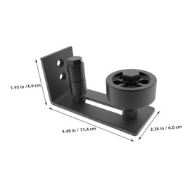 Gatuida 1set Adjustable Black Metal Barn Door Floor Guide Stopper for Sliding Doors Stable Antisway Design for Closets Living Rooms and