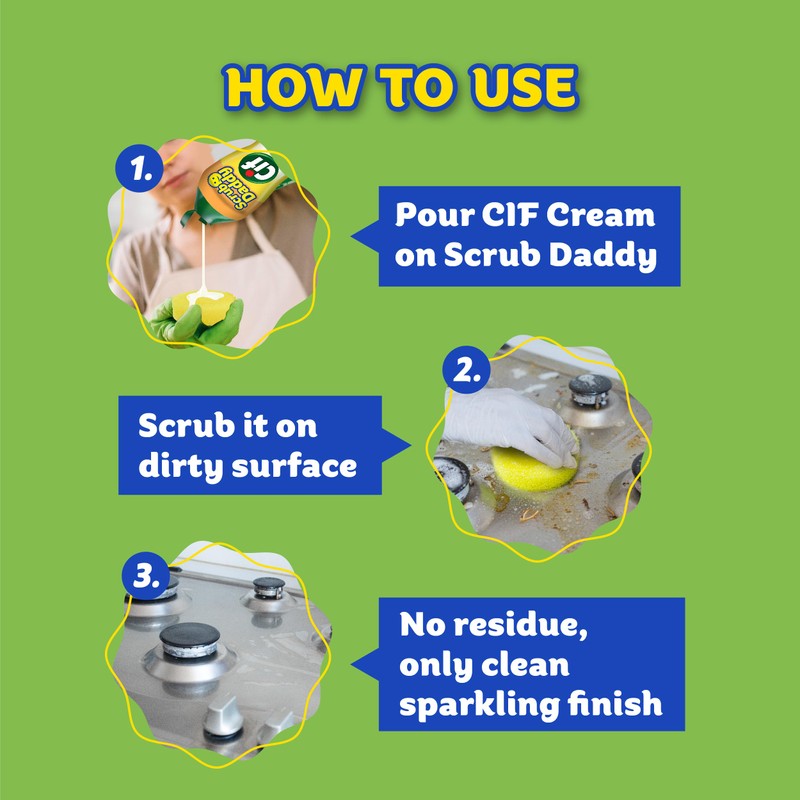 Scrub Daddy Sponges + Scrub Mommy + Cif All Purpose
