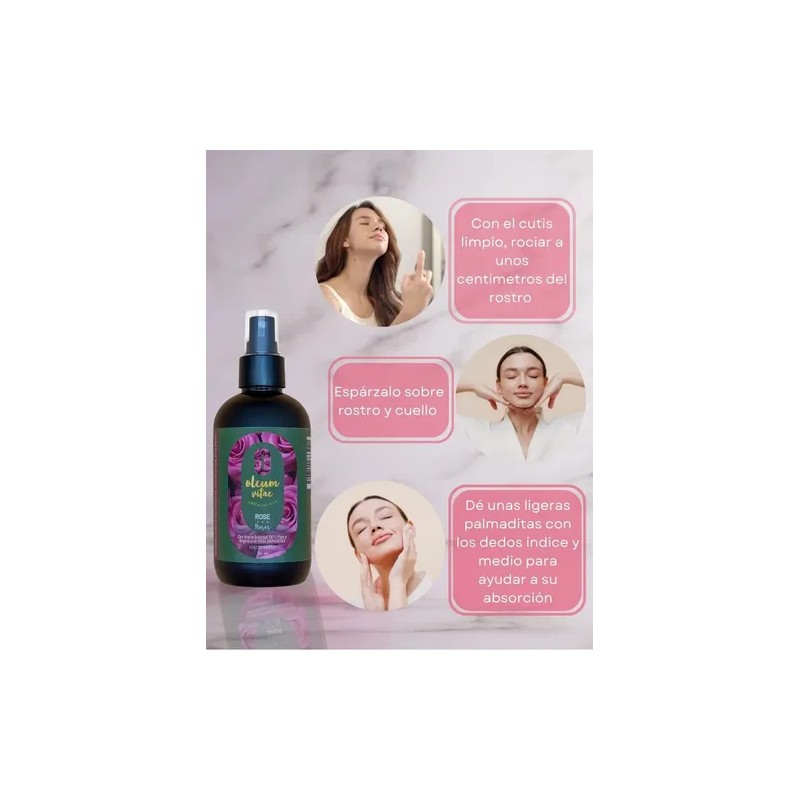 Tonico Facial Oleum Vitae C/ Aceite Esencial Rosa Damascena Momento