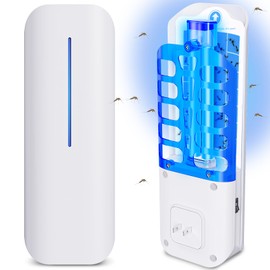 Fruit Fly Traps for Indoors Plug-in Gnat Traps for House Indoor Gnat Killer Indoor Fly Trap Indoor with UV Light Flying Insect Trap with 12 Sticky Glue Bug Catcher