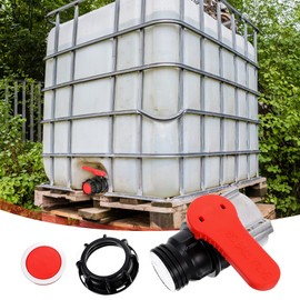 Riisoyu IBC Adapter Ball Valve, IBC Container Flap Valve DN50 75 mm Tank Drain valve Ersatzkugelhahn Absperrhahn Ventil Kugelhahn Schalter für Regenwassertank,Container, Wassertank