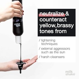 milk_shake milk_shake Icy Blond Shampoo - Black Pigment Shampoo for Very Light Blond and Platinum Hair, 10.1 Fl Oz (300 ml)