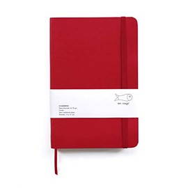 Rouge Cuaderno Grueso Escribir Sketchbook Bullet Journal 360 Páginas Cosido Hecho Mano Puntos Rojo