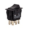 Rocker Switches, On-On Circut Function, DPDT, 20/10 amps at 125/250