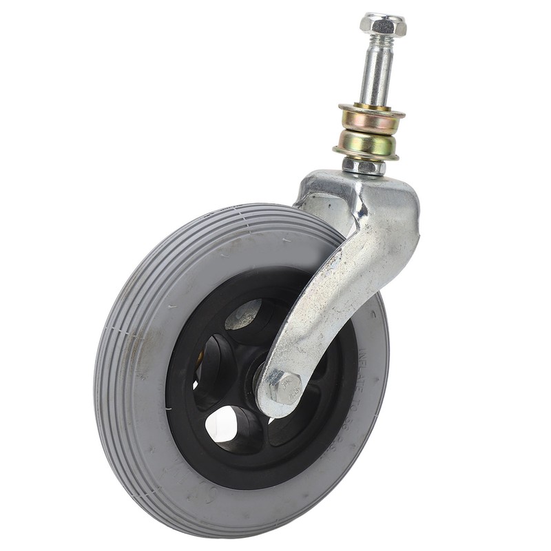 Wheelchair Replacement Wheel Grey 6 Inch PU Inflatable Universal Wheelchair