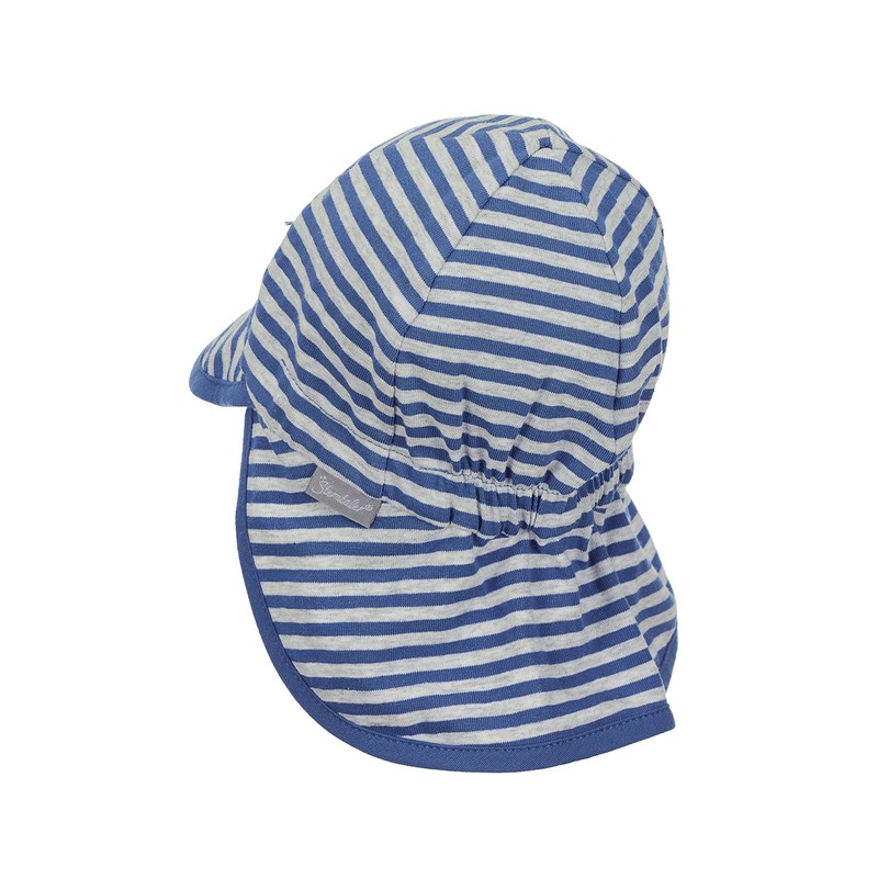Sterntaler Unisex Schirmmütze mit Nackenschutz, Blau, 53 cm