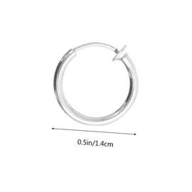 Ipetboom Men's Stainless Steel Clip Earrings Ring Studs Durable Hypoallergenic Comfortable for Nose Lip Belly Eyebrow Helix Cartilage Tragus Piercing