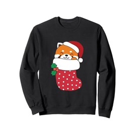 Cute Red Pandas In Christmas Stockings For Christmas Red Sweatshirt