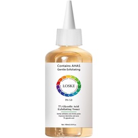 Loske Tónico Exfoliante Facial Con Ácido Glicólico Al 7% Para Una Piel Limpia, Minimiza Los Poros, Potencia La Luminosidad Del Cutis, Fórmula Suave De Uso Diario Apta Para Todo Tipo De Pieles.