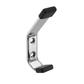 Cubicle Coat and Hat Hooks with Buffers in Polished Stainless Steel