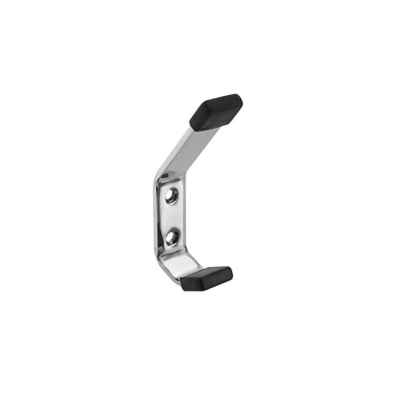Cubicle Coat and Hat Hooks with Buffers in Polished Stainless