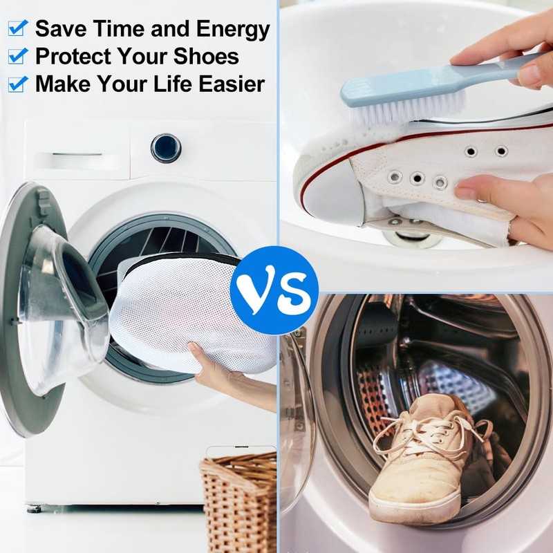 Vivifying Shoes Washing Bags, Set of 2 Mesh Shoes Laundry