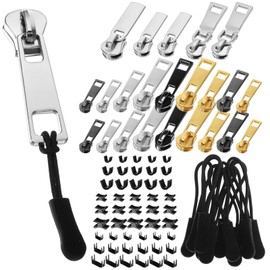 KALLORY Zipper Repair Kit Zipper Pull Replacement Zipper Zipper Stops Zipper Fix Repair Parts for Jacket Purses Luggage