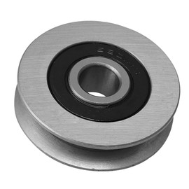 CNBTR 12x50x13MM Iron Bearing Steel Cable Pulley U-Shape Groove Wheel Bearing Idler Pulley Load-Bearing 512KG for Industry Equipment