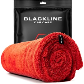 Blackline Car Drying Towel - 2ft x 3ft XL-Popular Pick Among Detailing Pros - 1300 GSM Microfiber Towel - Absorbs Over 8lbs of Water - Leaves No Streaks, Spots or Scratches - Dries an Entire Car