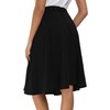Afibi Women's High Waisted A Line PLeated Midi Skirt Button