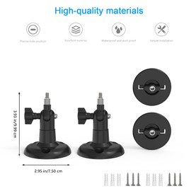 HOLACA Wall Mount Compatible with TP-Link Tapo C200 / C210 / C220 / C201 / C202 / C211 / C212 / C222 / C230 Indoor WiFi Security Camera - Black - Pack of 1