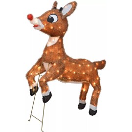ProductWorks LLC 3D Rudolph The Red-Nosed Reindeer 36" Animated Outdoor Christmas Decor