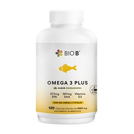 BIO B Omega 873mg EPA567mg DHASabor Hierbabuena sin eructo pescado120Cáp                                                                              