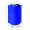 Gedy Rainbow Square Countertop Soap Dispenser, Blue