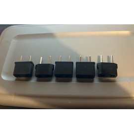 5 PCS  EU Euro Europe to US USA Power Jack Wall Plug Converter Travel Adapter