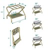 Smuxee Gold Luggage Rack Pack of 2, Foldable Suitcase Stand