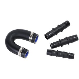 KDP 3-ply Reinforced Silicone Engine Heater Core Bypass Kit with 5/8" 3/4" PA66-GF33 Hose Connector Universal Fit for Most Common Heater Hoses