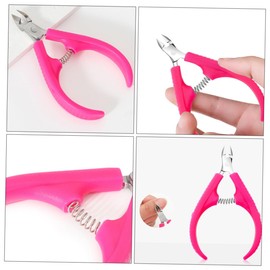 Ipetboom 2pcs Cuticle Nipper Stainless Steel Nail Clipper Plastic Handle for Convenient Manicure Portable Cuticle Trimmer for Home and Travel Use