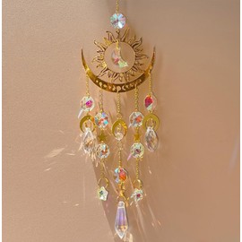 SSyang Pack of 2 Crystal Sun Catchers for Windows, Suncatcher, Window Decoration Hanging, for Hanging Window Decoration (C)