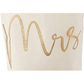 Mud Pie Wedding Mrs. Canvas Tote Bag