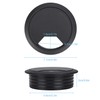 Table Cable Grommet Black Plastic Circular PC Desk Cable for
