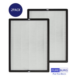 PUREBURG TT-AP007 True HEPA Replacement Filter Compatible with TaoTronics TT-AP007 Air Purifier,H13 4-Stage Filtration Activated carbon Air Clean Dust VOCs,2-Pack