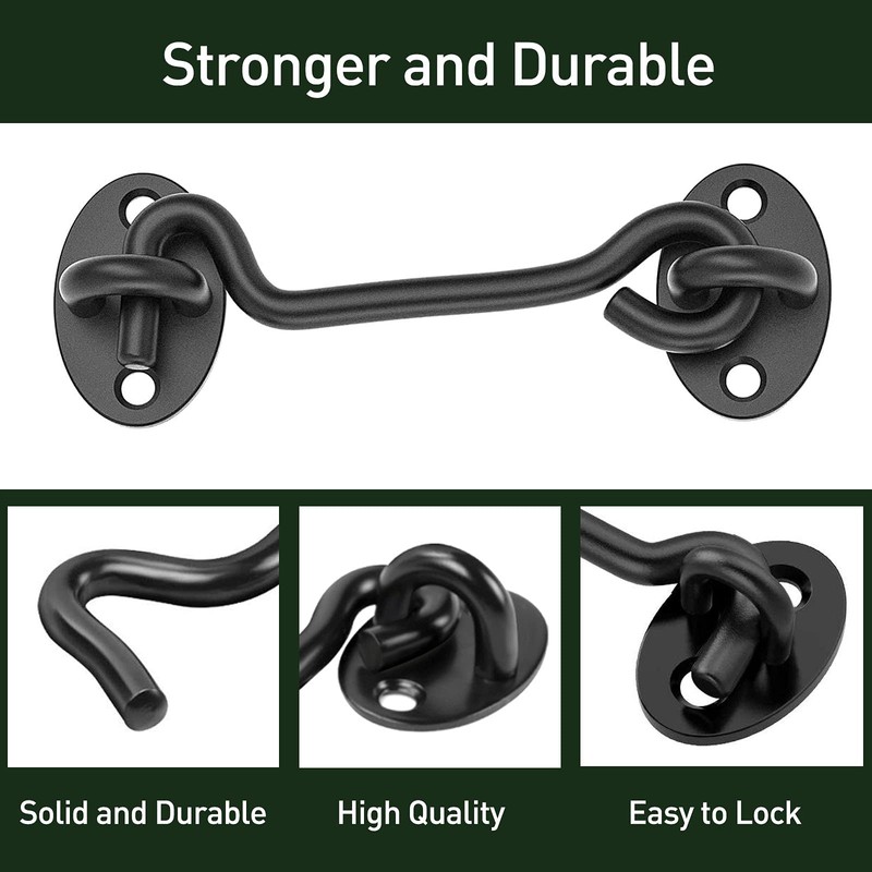 Barn Door Lock, 2 Pack 4” Barn Door Latch, Heavy