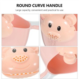 Kisangel Baby Shampoo Rinse Cup Large Capacity Thickened Pp Material Comfortable Round Handle Tear-Free Waterfall Rinser for Infant Hair Wash