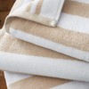 Bianca Reversible Stripe 50x85cm Cotton Jacquard Hand Towel Natural