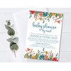 Boys Rustic Baby Shower By Mail Invitations, Virtual Baby Shower