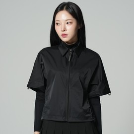 Women's Golf Windbreaker Short Sleeve Zip Up Anorak Golf Wear Jacket / 여성 골프 바람막이 반팔 집업 아노락 골프웨어 자켓