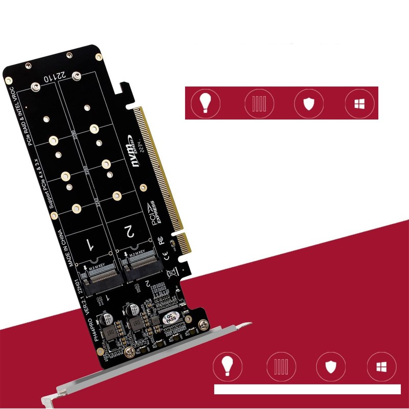 WANGCL 4 in 1 NVME PCIE Adapter M.2 M-Key to