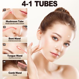 blayram High Frequency Stick Face - High Frequency Device Face Massager for Acne Treatment - Beauty Face Machine, Face Massager for Skin Tightening (Red)