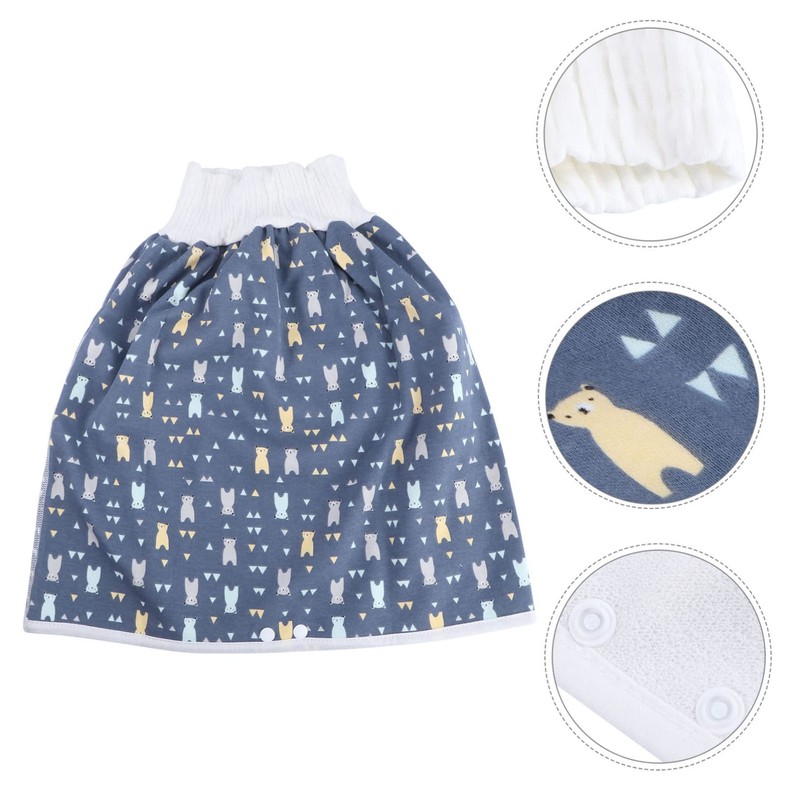 LIFKOME 1Pc High Waist Nappy Skirt for Adorable Potty Training