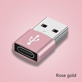 Usb 3.1 Type C Female To Usb 3.0 Male Adapter Converter | Type-C Female To Usb 3.0 Male Adapter | Usb C 3.1 Type C Female To Usb 3.0 Type A Male Port Converter For Android Mobiles. (Rose Gold)